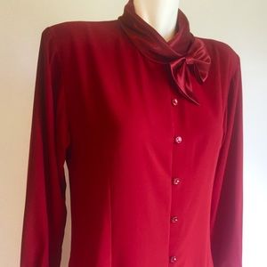 Elegant Red Women's Blouse